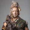 Velho Tião (Ivan de Almeida) é o mentor de Kamau (Marcelo Batista), na novela 'Escrava Mãe'