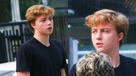 A cara da Angélica: aos 16 anos, Benício é fotografado na praia e está idêntico à mãe em disco icônico dos anos 80. Compare!