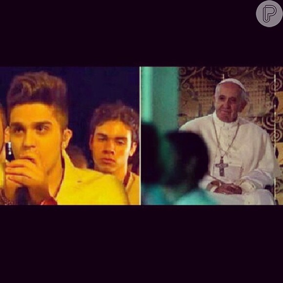 Luan Santana cantou 'Oração de São Francisco' para o Papa Francisco