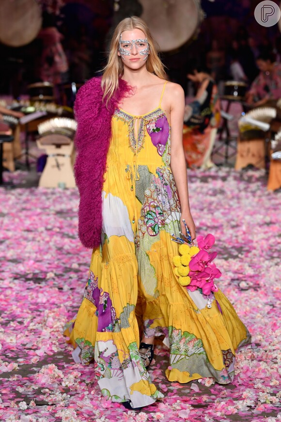 A designer Camilla Franks fez desfile inspirado em suas viagens ao Japão em show de encerramento no Mercedes Benz Fashion Week na quinta-feira, 17 de maio de 2018