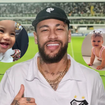 Neymar mostra as filhas Mavie e Helena em rede social e web reage à semelhança das bebês: 'Mesmos olhinhos'